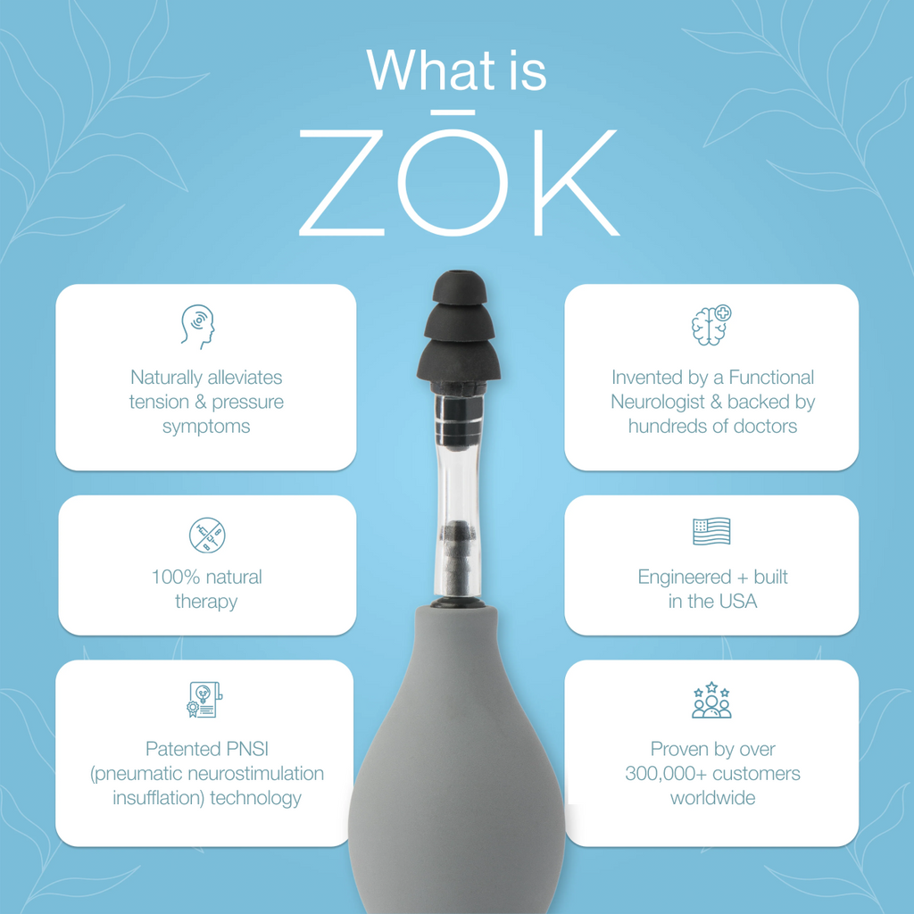 ZŌK Device - Cranial Nerve Stimulation for Headaches + Migraines + Stress + Tinnitus