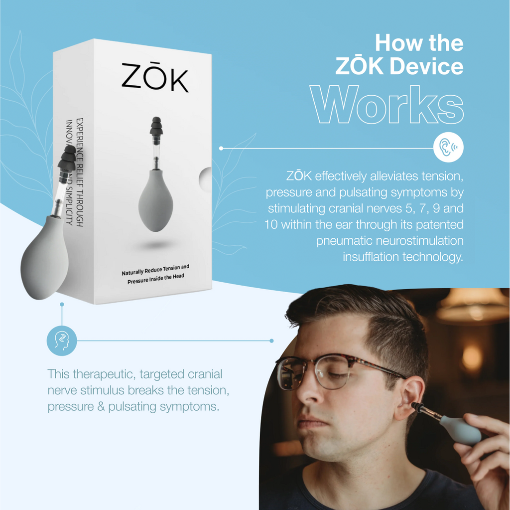 ZŌK Device - Cranial Nerve Stimulation for Headaches + Migraines + Stress + Tinnitus