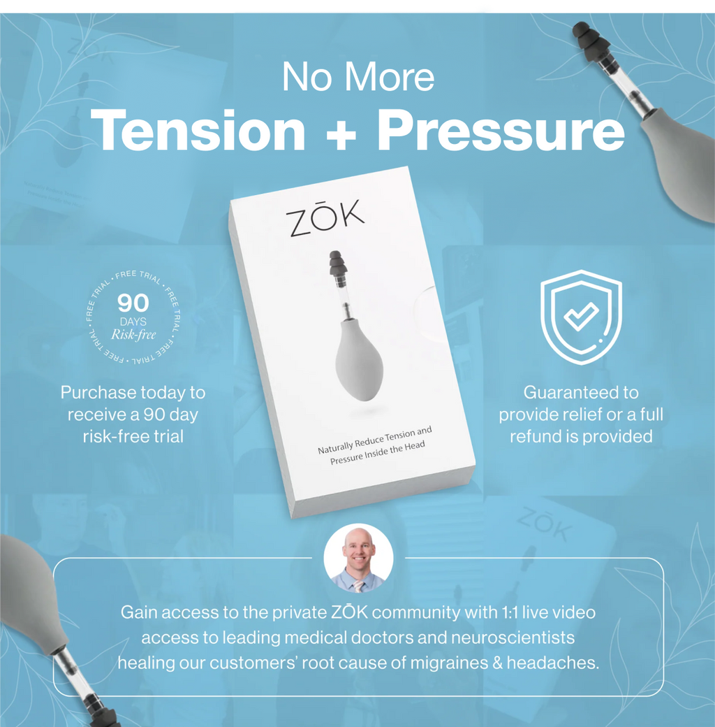 ZŌK Device - Cranial Nerve Stimulation for Headaches + Migraines + Stress + Tinnitus
