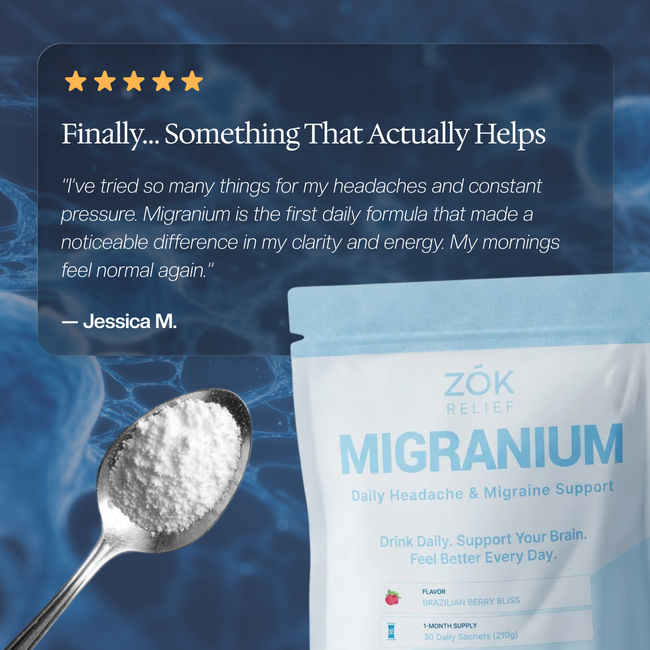 Migranium - World’s 1st Anti-Migraine Super Formula for Headaches + Brain Fog + Stress