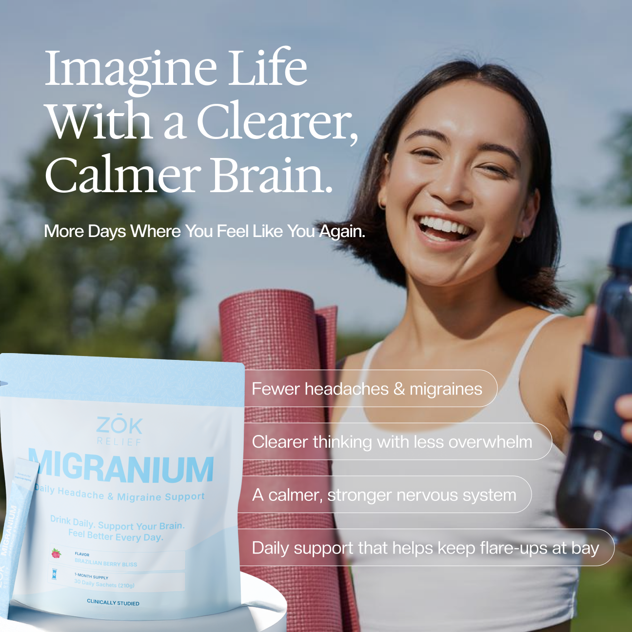 Migranium - World’s 1st Anti-Migraine Super Formula for Headaches + Brain Fog + Stress