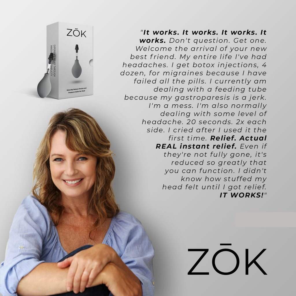 ZŌK Device - Cranial Nerve Stimulation for Headaches + Migraines + Stress + Tinnitus